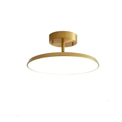 Plafonnier LED Moderne Disque Céleste en Cuivre et Acrylique pour salon