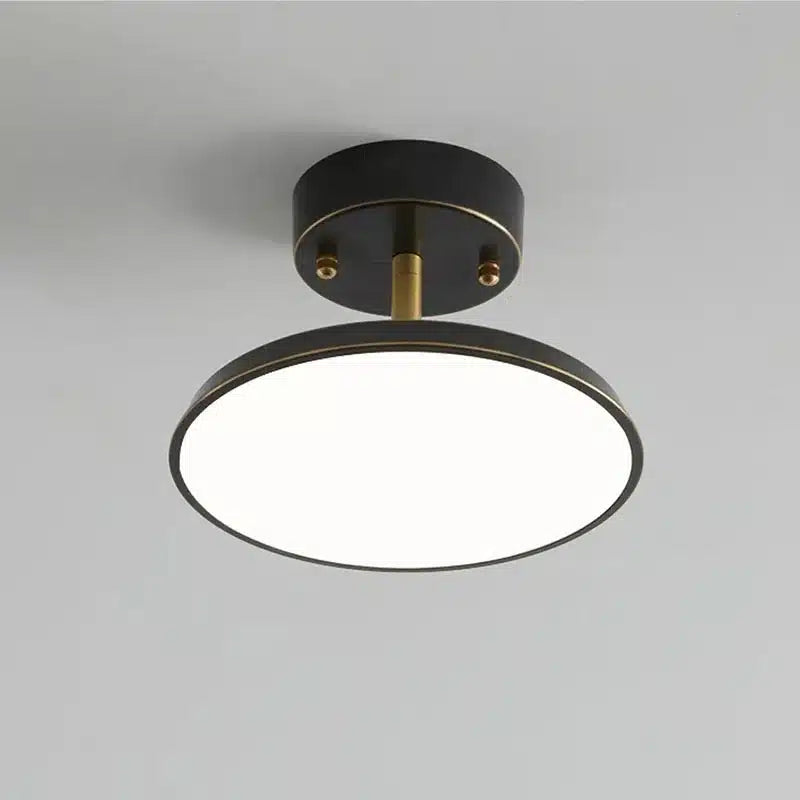 Plafonnier LED Moderne Disque Céleste en Cuivre et Acrylique pour salon