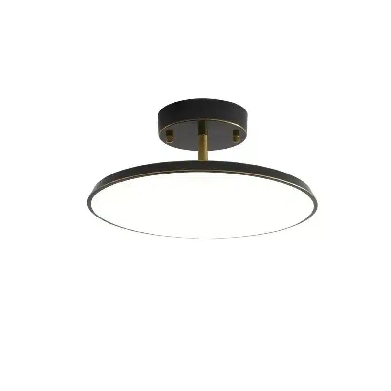 Plafonnier LED Moderne Disque Céleste en Cuivre et Acrylique pour salon