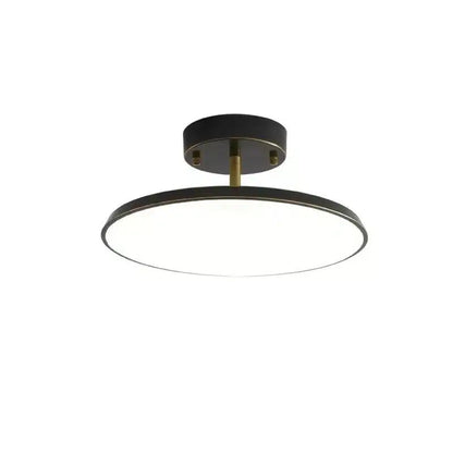 Plafonnier LED Moderne Disque Céleste en Cuivre et Acrylique pour salon