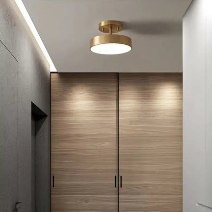 Plafonnier LED Nordique en Cuivre pour salon