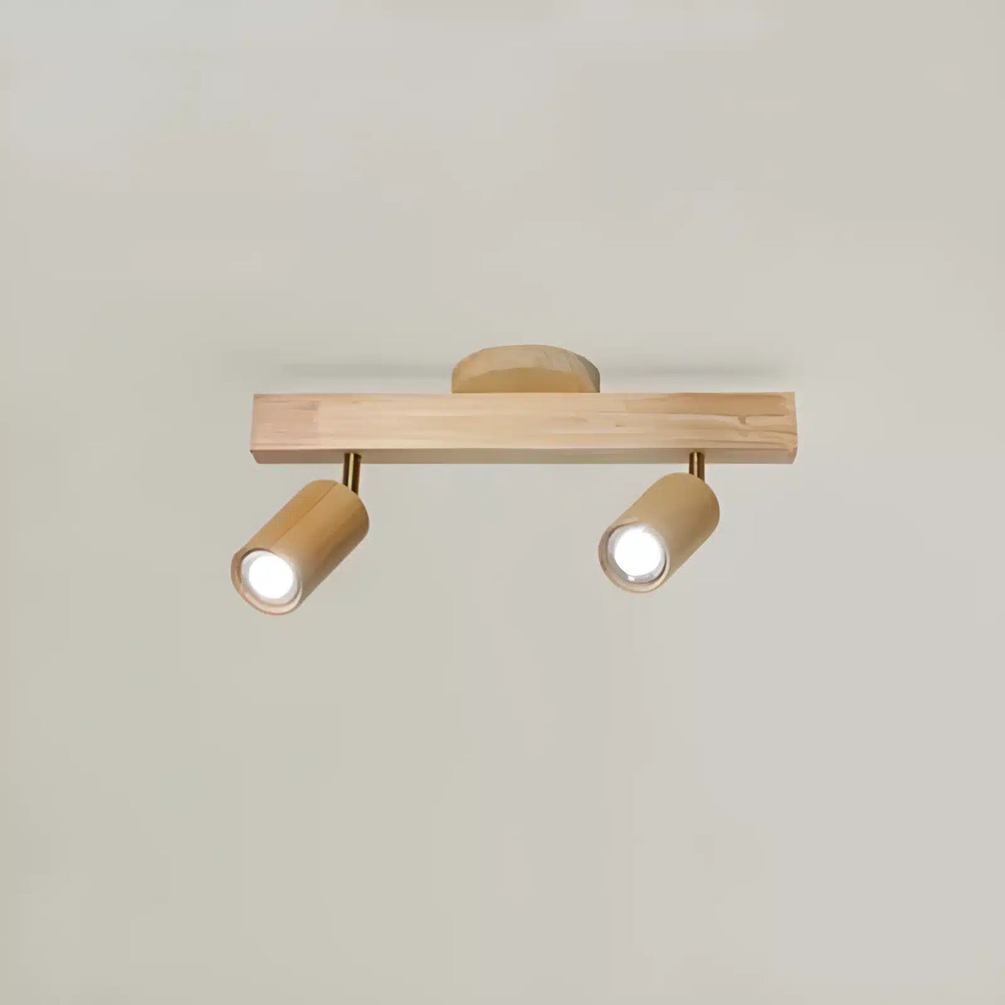 Plafonnier en bois nordique rotatif réglable en simple, duo, trio et quatuor