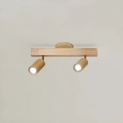 Plafonnier en bois nordique rotatif réglable en simple, duo, trio et quatuor