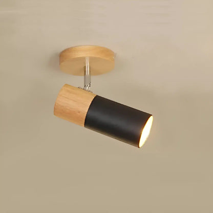 Plafonnier en bois nordique rotatif réglable en simple, duo, trio et quatuor