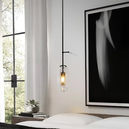 Applique LED Moderne en Verre - Design Nordique pour Éclairage de Salon - Luminenza - Noir