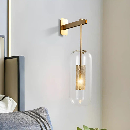 Applique LED Moderne en Verre - Design Nordique pour Éclairage de Salon - Luminenza - Noir