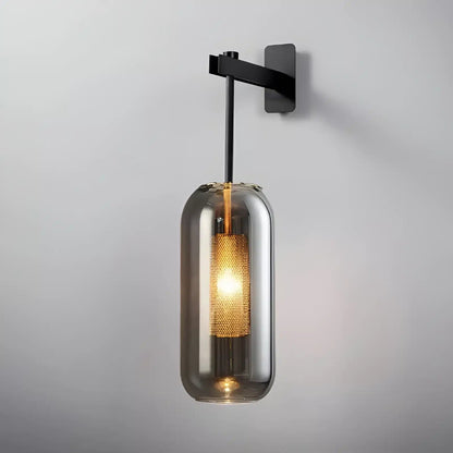 Applique LED Moderne en Verre - Design Nordique pour Éclairage de Salon - Luminenza - Noir Gris