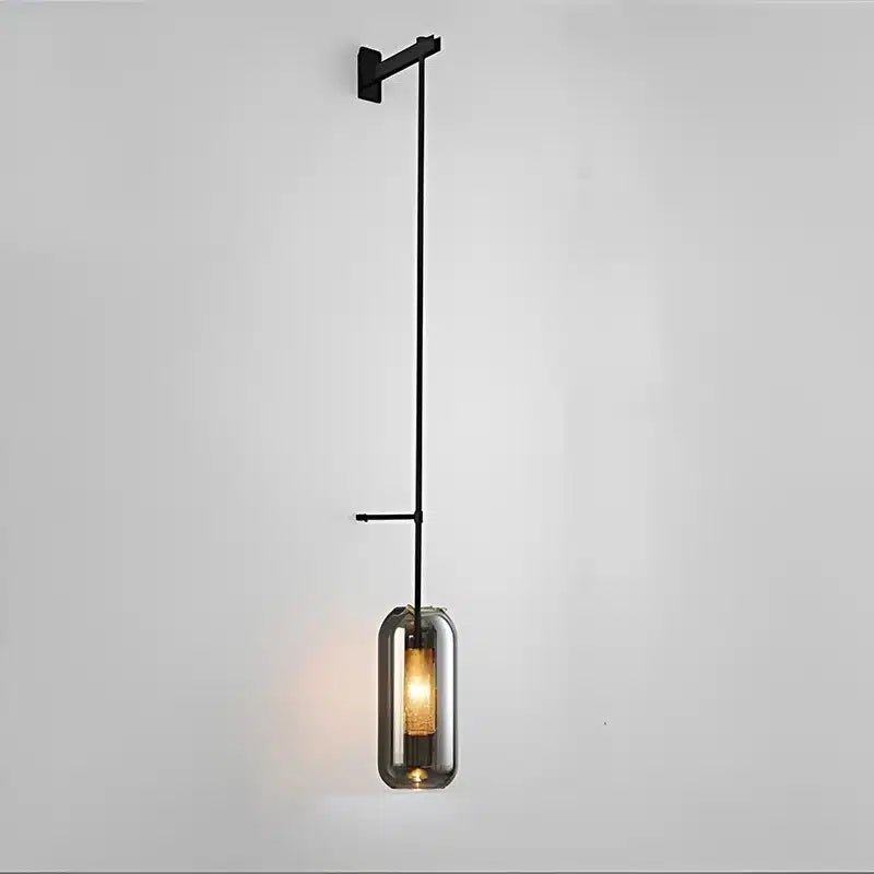 Applique LED Moderne en Verre - Design Nordique pour Éclairage de Salon - Luminenza - Noir Gris