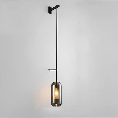 Applique LED Moderne en Verre - Design Nordique pour Éclairage de Salon - Luminenza - Noir Gris