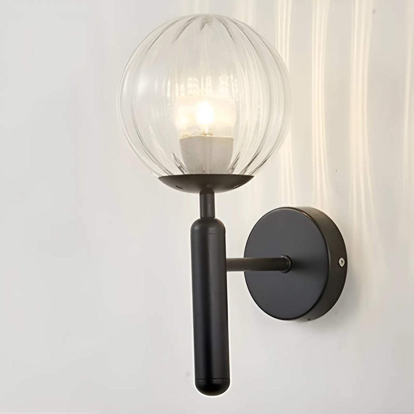 Applique Murale avec Globe Lumineux pour Chambre - Luminenza - Noir
