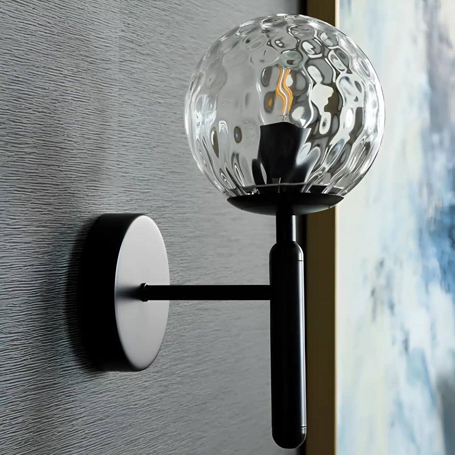Applique Murale avec Globe Lumineux pour Chambre - Luminenza - Noir
