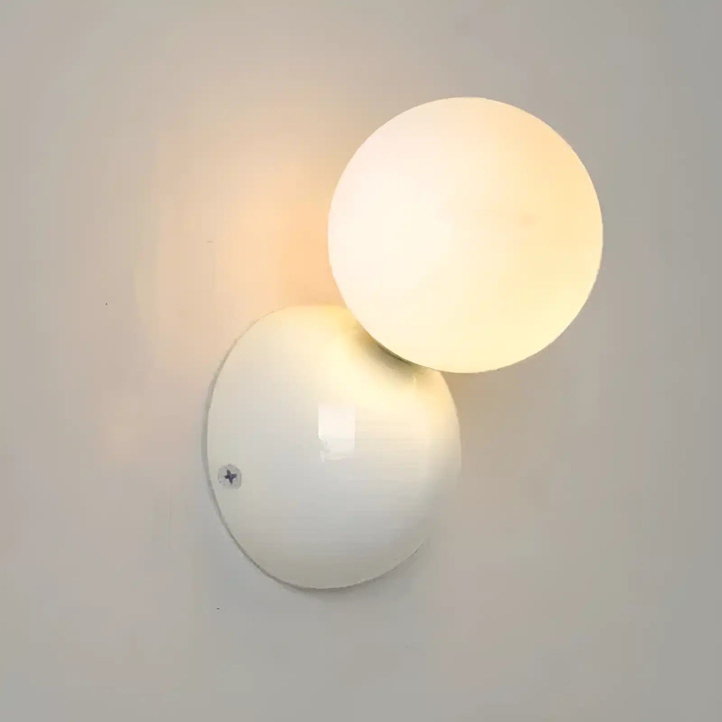 Applique Murale Boule Crème - Luminaire Décoratif d'Intérieur - Luminenza - Blanc