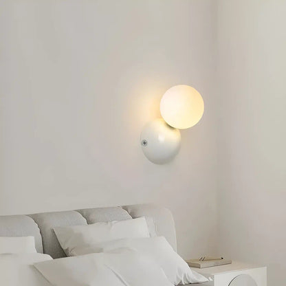 Applique Murale Boule Crème - Luminaire Décoratif d'Intérieur - Luminenza - Blanc