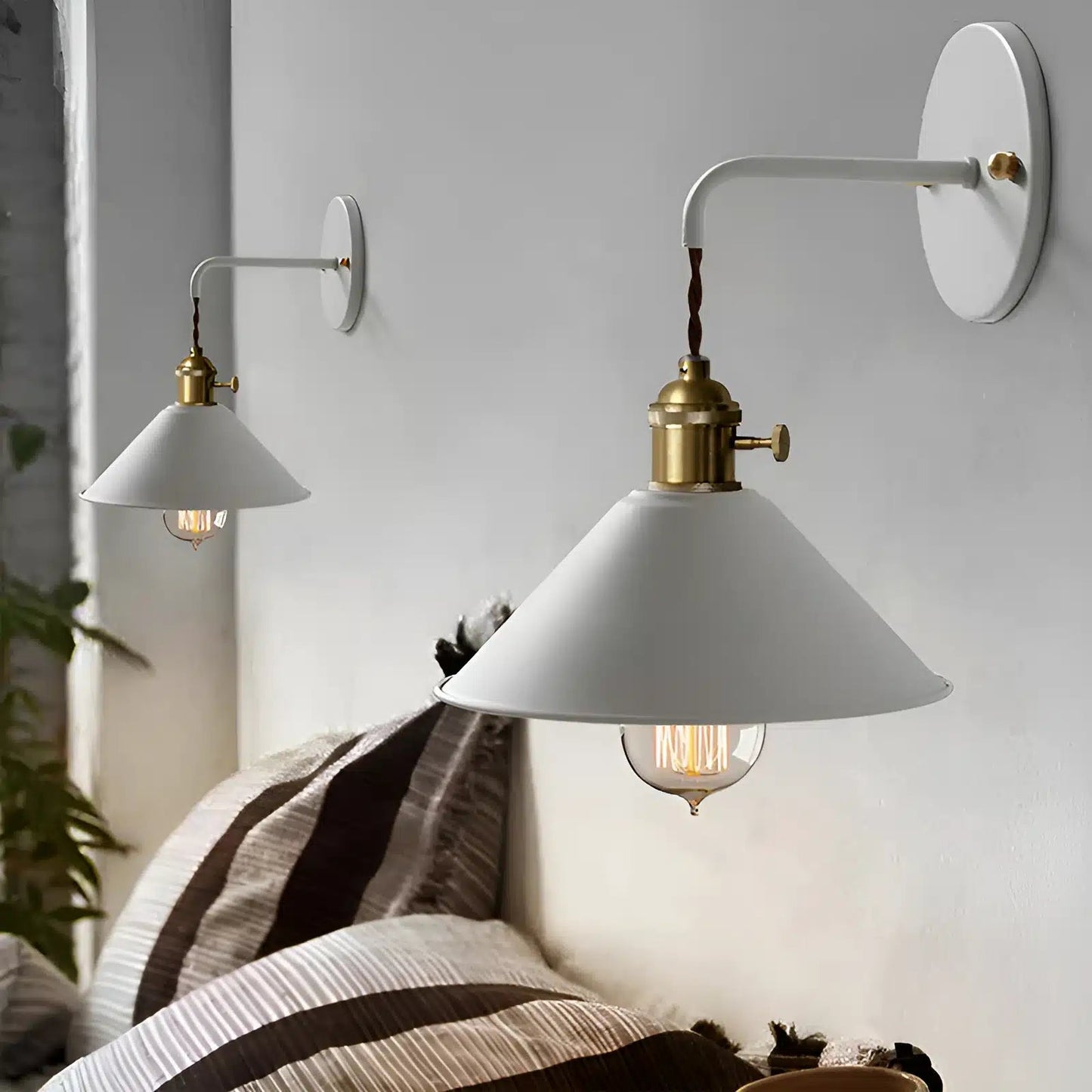 Applique murale design vintage pour chambre - Luminenza - Blanc