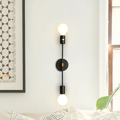 Applique murale double tête LED pour chambre moderne - Luminenza - Noir