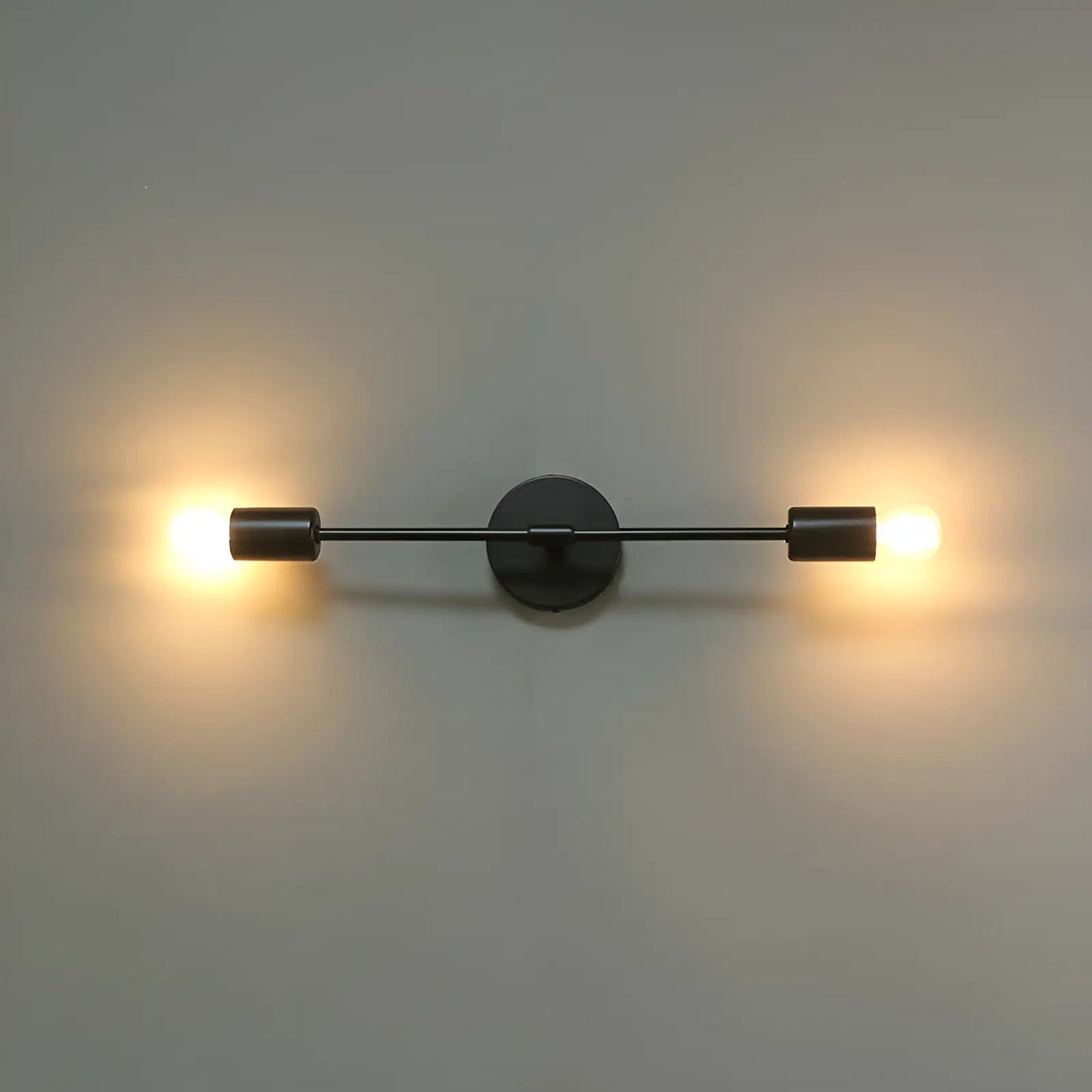 Applique murale double tête LED pour chambre moderne - Luminenza - Noir