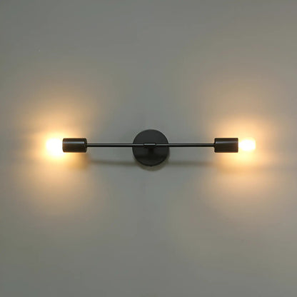 Applique murale double tête LED pour chambre moderne - Luminenza - Noir