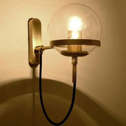 Applique Murale en Boule de Verre Nordique Moderne - Luminenza - Doré