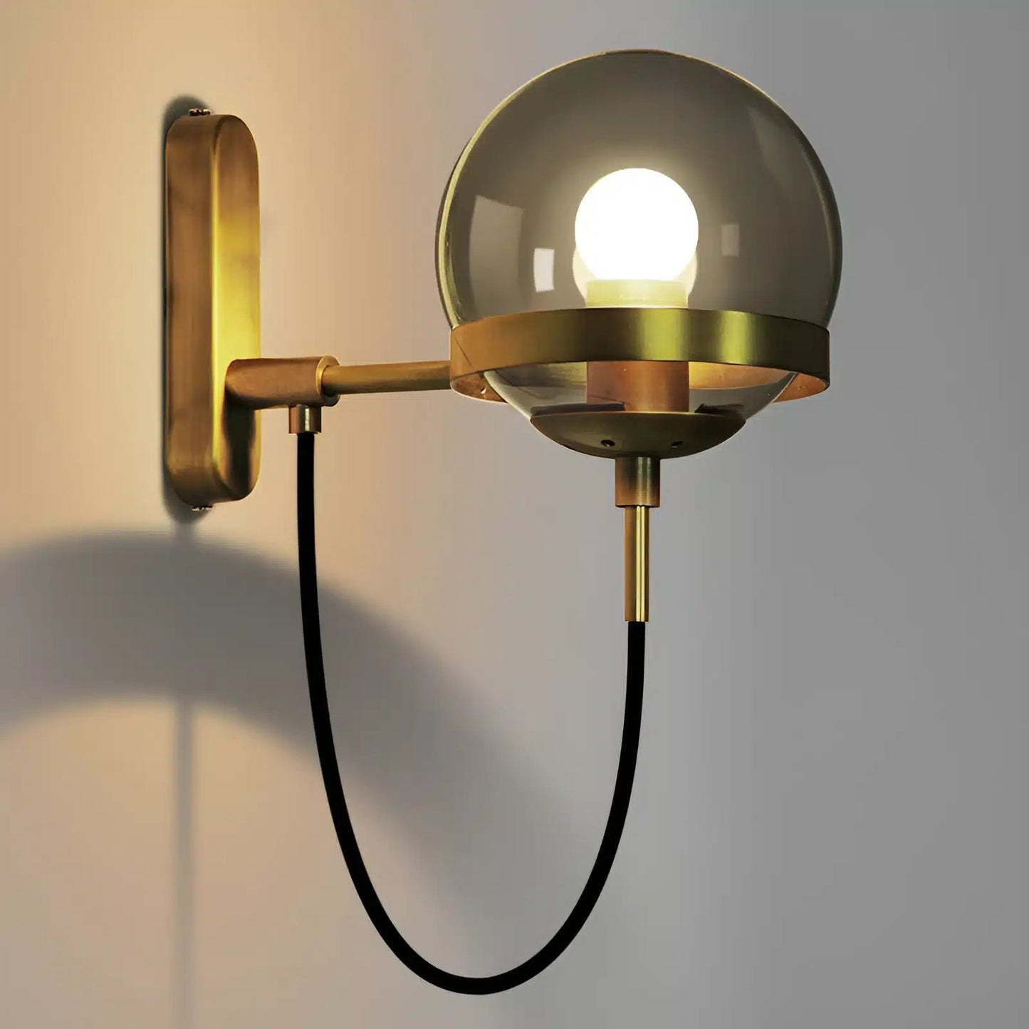 Applique Murale en Boule de Verre Nordique Moderne - Luminenza - Doré