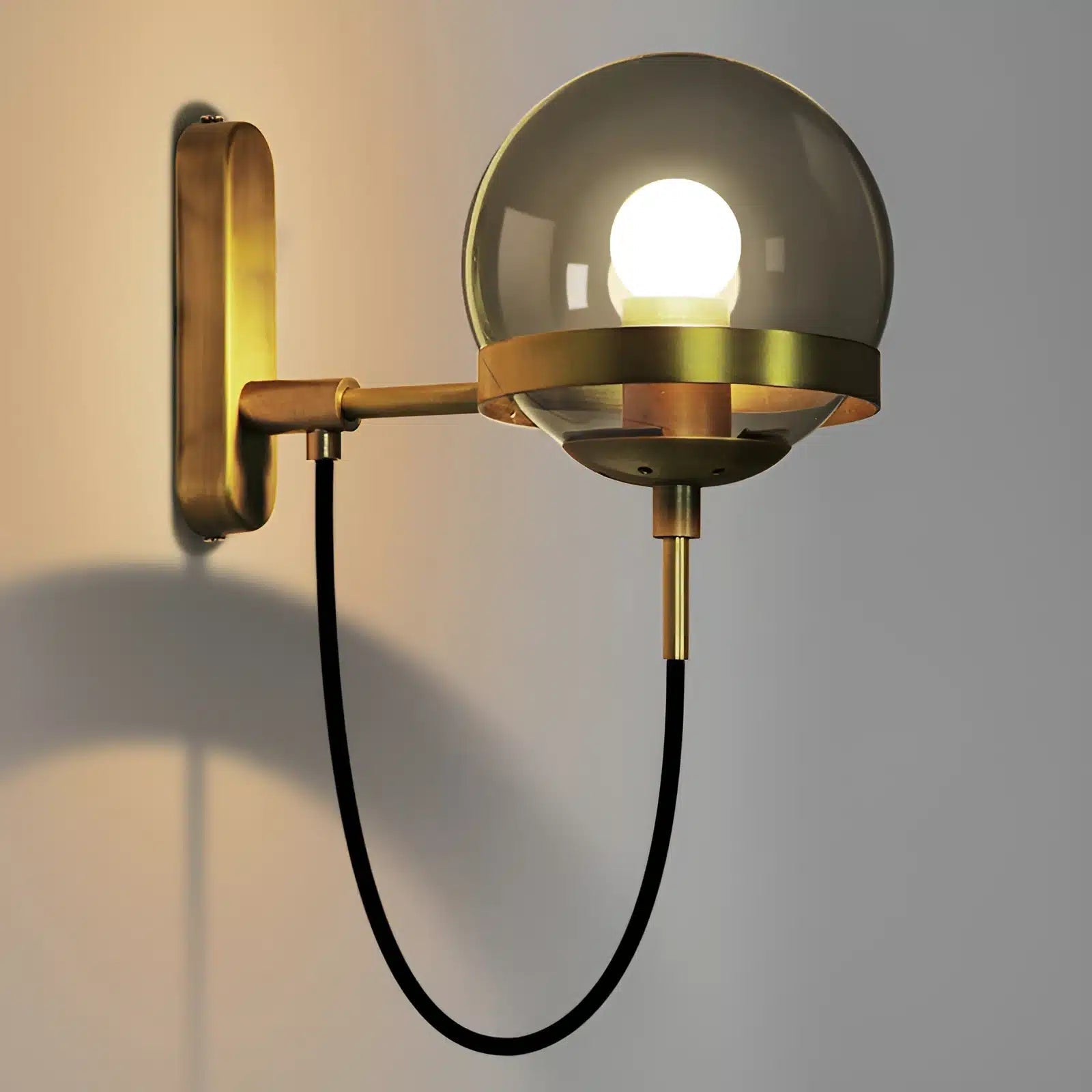 Applique Murale en Boule de Verre Nordique Moderne - Luminenza - Doré