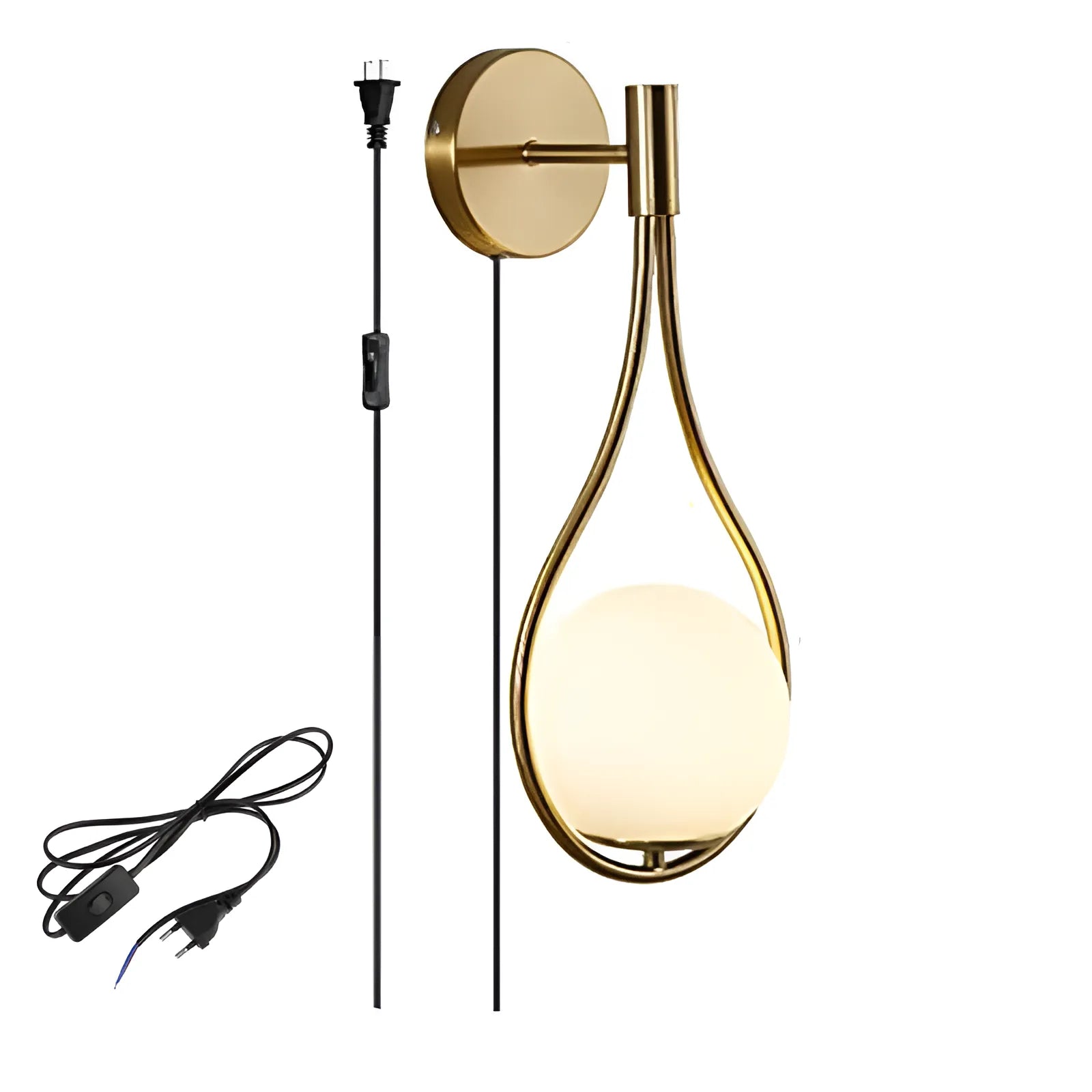 Applique murale en forme de goutte pour chambre - Luminenza - Doré