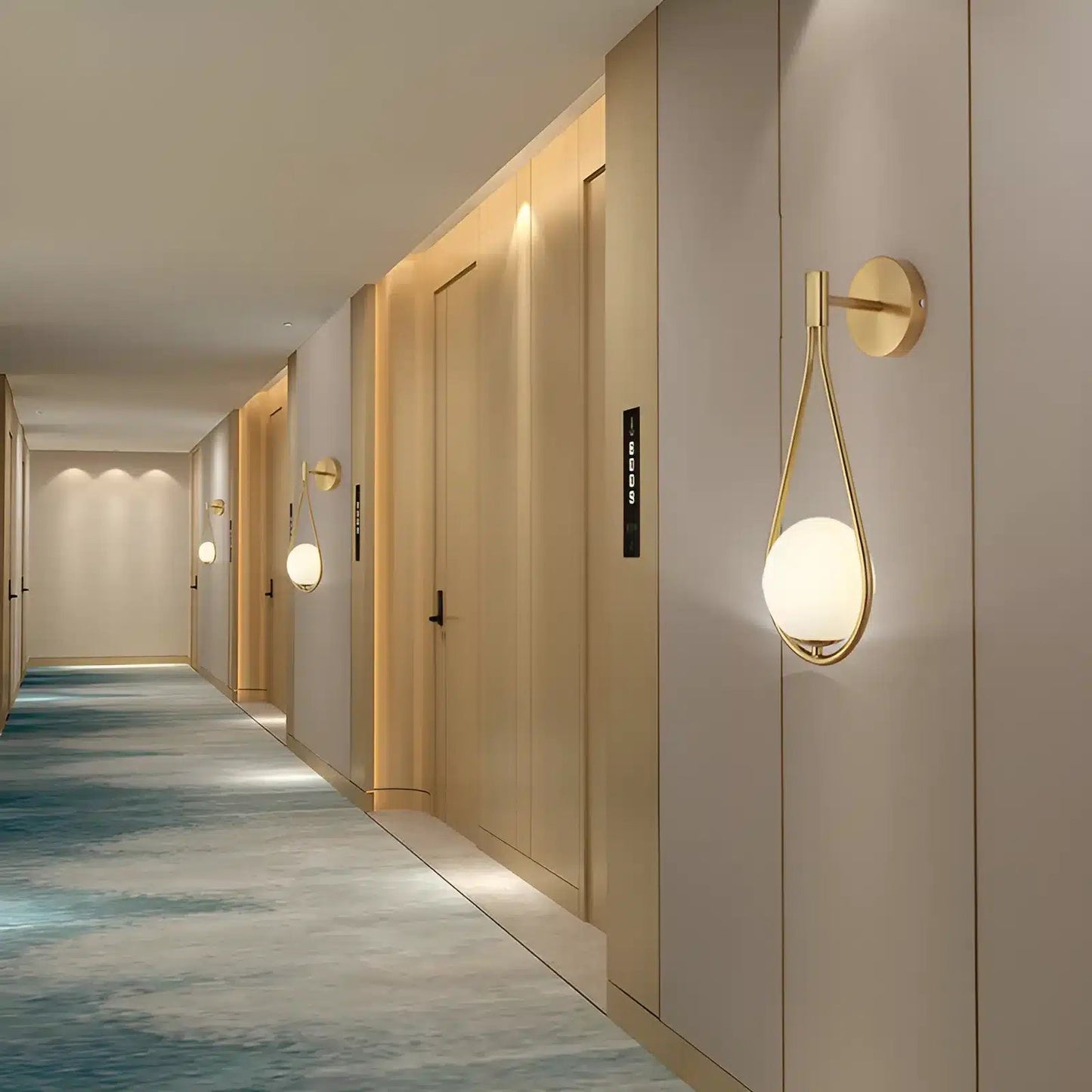 Applique murale en forme de goutte pour chambre - Luminenza - Noir