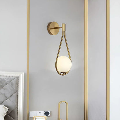 Applique murale en forme de goutte pour chambre - Luminenza - Noir