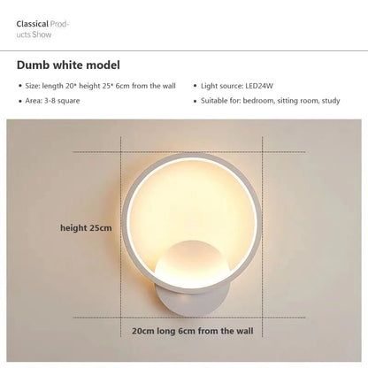 Applique murale en forme de halo découpé pour chambre - Luminenza - Blanc