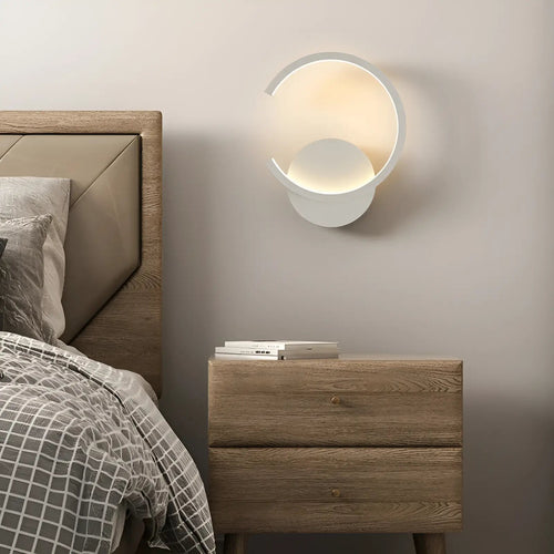 Applique murale en forme de halo découpé pour chambre - Luminenza - Blanc