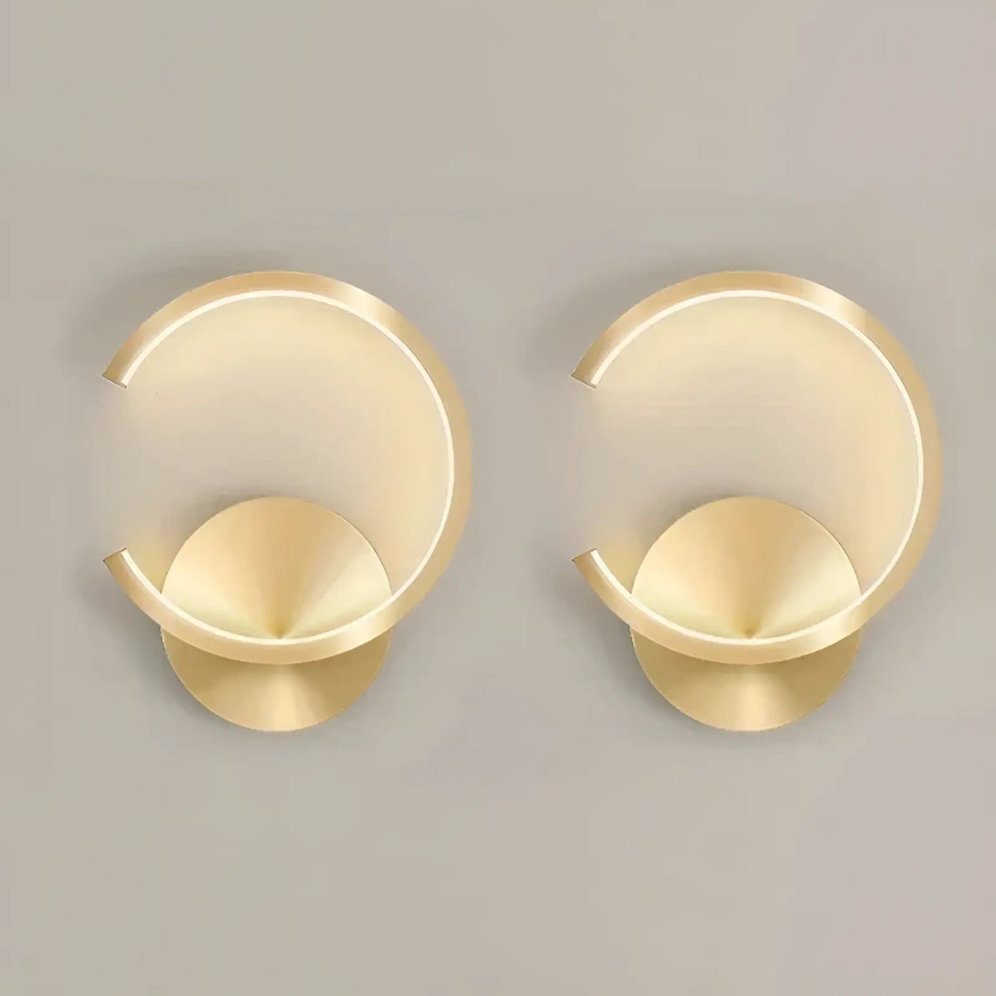 Applique murale en forme de halo découpé pour chambre - Luminenza - Doré