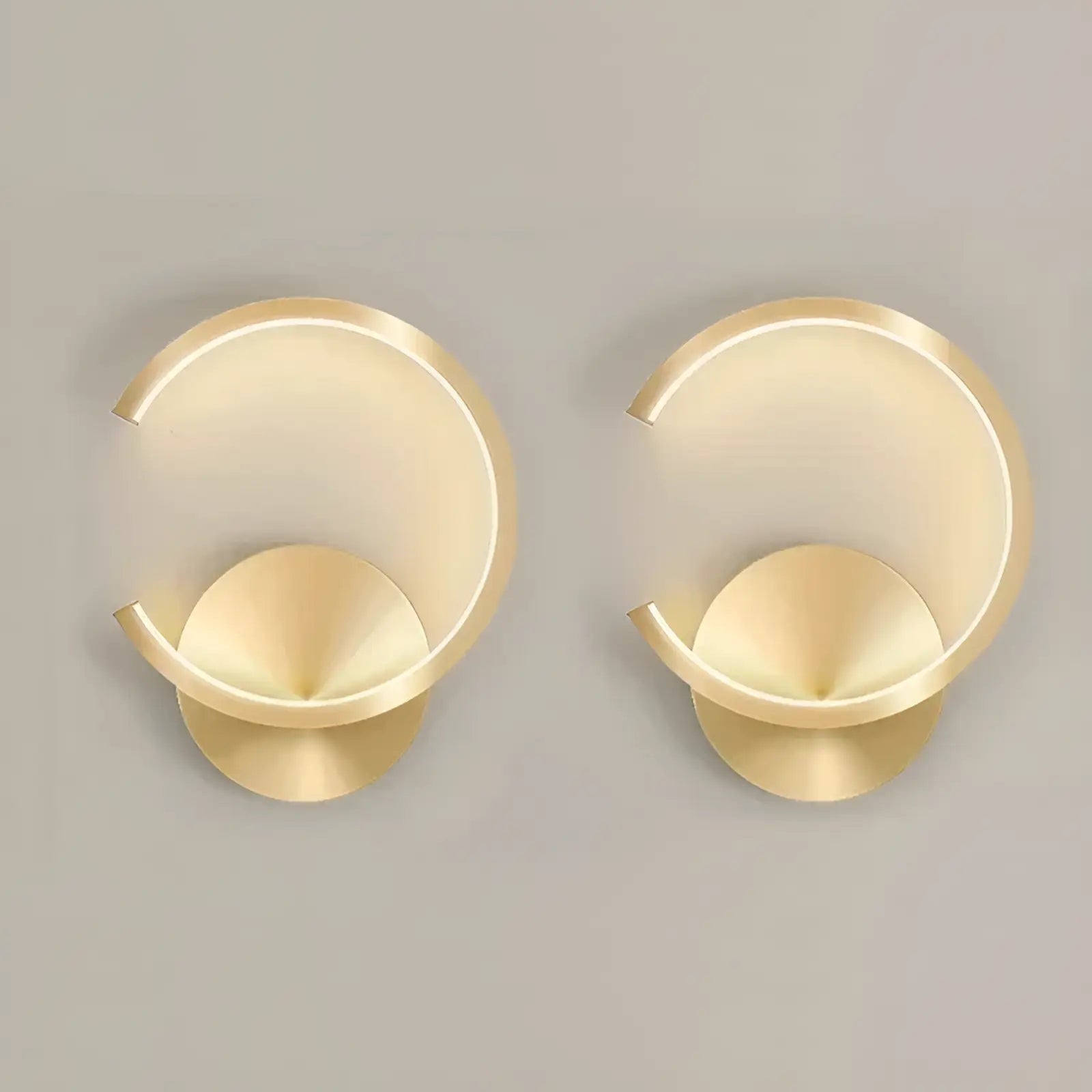 Applique murale en forme de halo découpé pour chambre - Luminenza - Doré