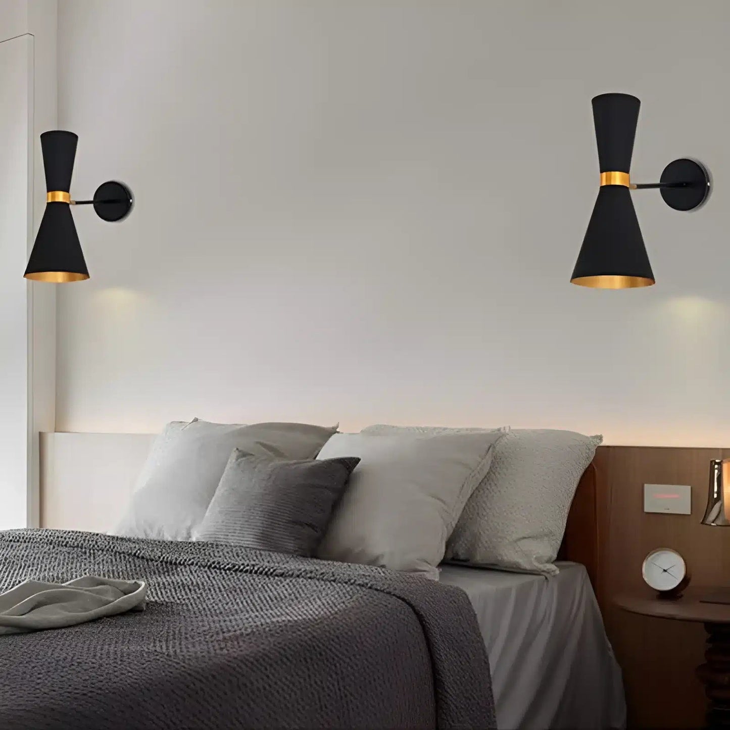 Applique murale en forme de sablier pour chambre - Luminenza - Blanc