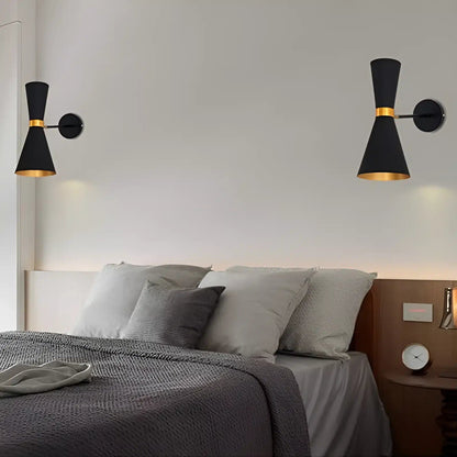 Applique murale en forme de sablier pour chambre - Luminenza - Blanc