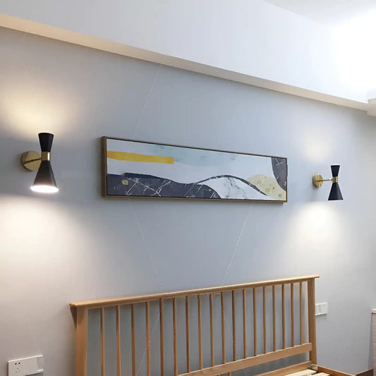 Applique murale en forme de sablier pour chambre - Luminenza - Blanc