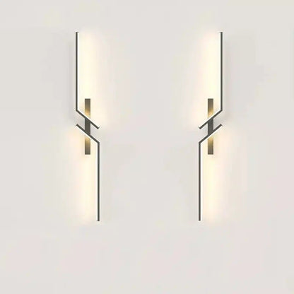 Applique murale en forme d'éclair géométrique pour chambre - Luminenza - Noir