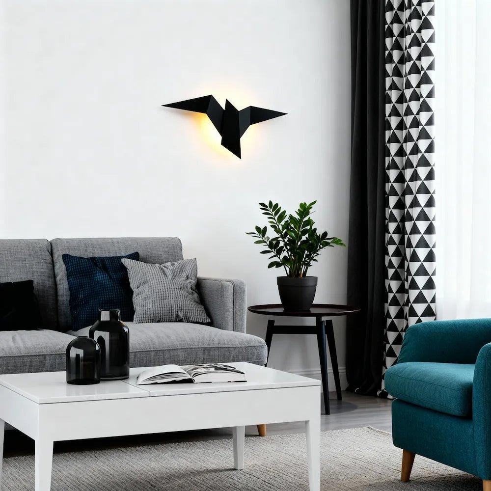 Applique murale en forme d'oiseau pour chambre - Luminenza - Blanc