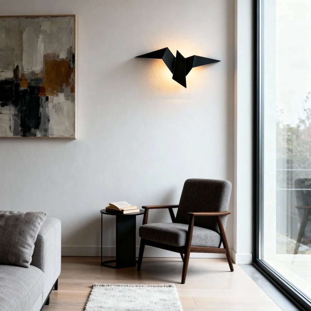 Applique murale en forme d'oiseau pour chambre - Luminenza - Blanc