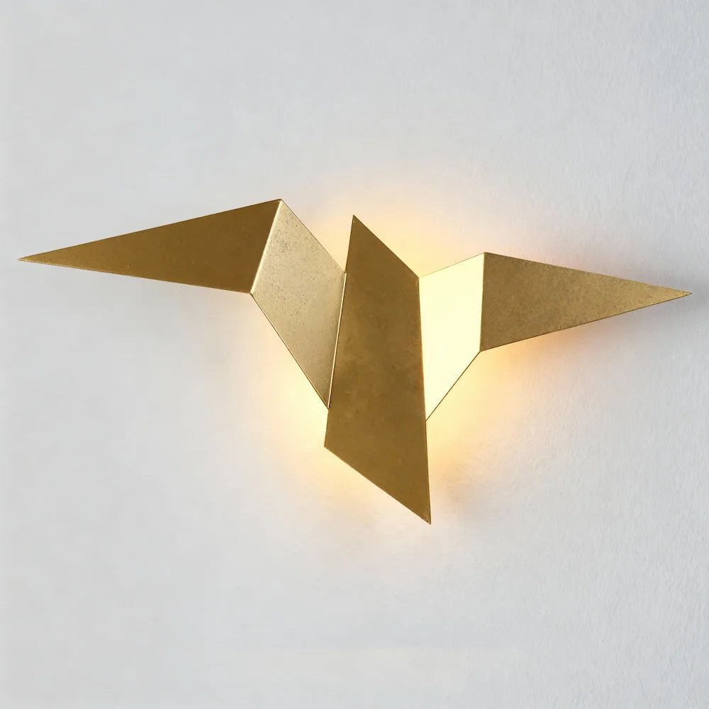 Applique murale en forme d'oiseau pour chambre - Luminenza - Doré