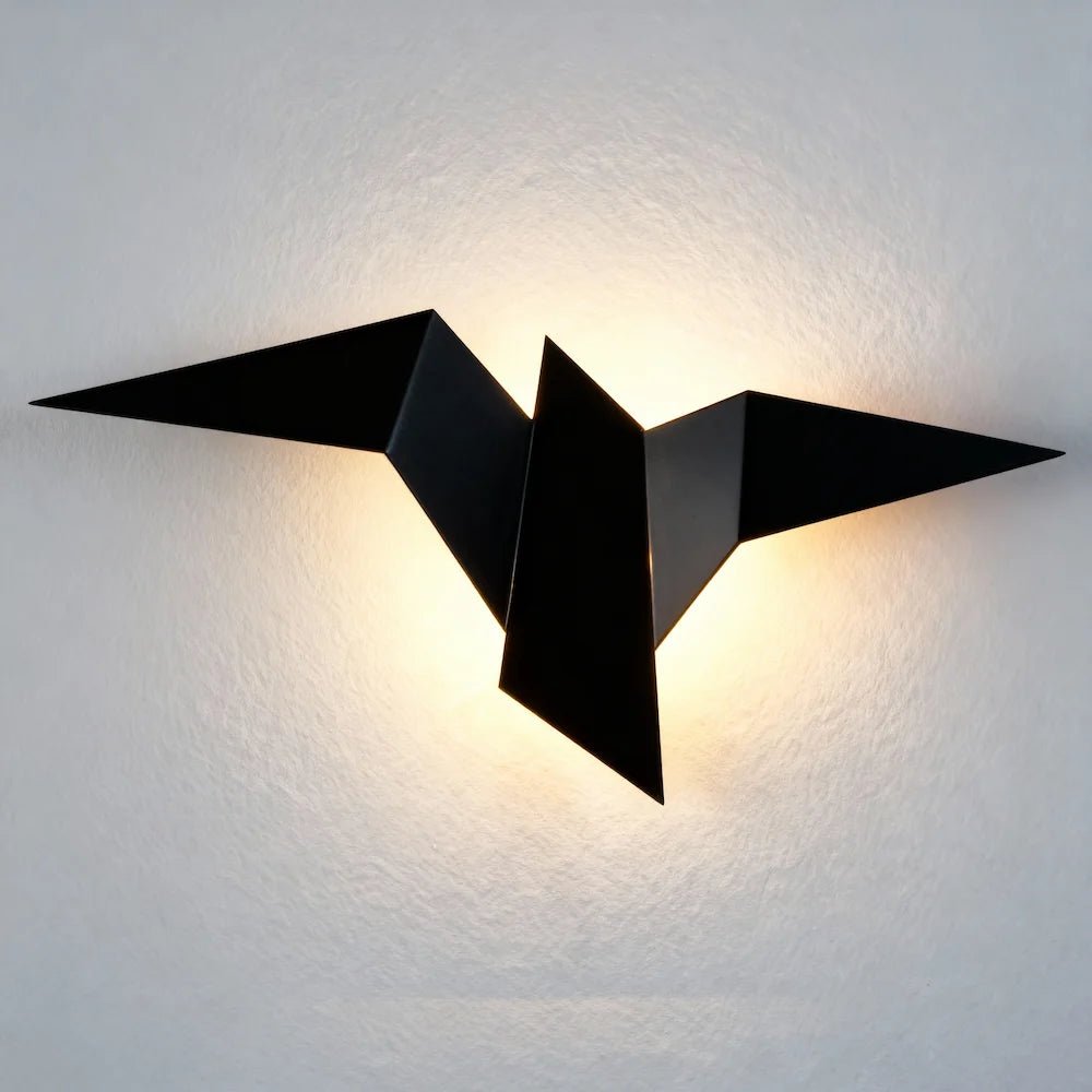 Applique murale en forme d'oiseau pour chambre - Luminenza - Noir