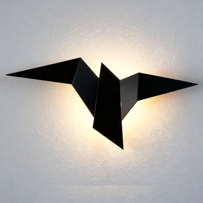 Applique murale en forme d'oiseau pour chambre - Luminenza - Noir