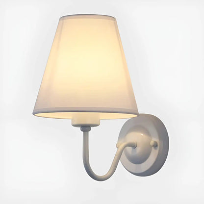 Applique Murale en Tissu Nordique – Luminaire Rétro Élégant - Luminenza - Blanc