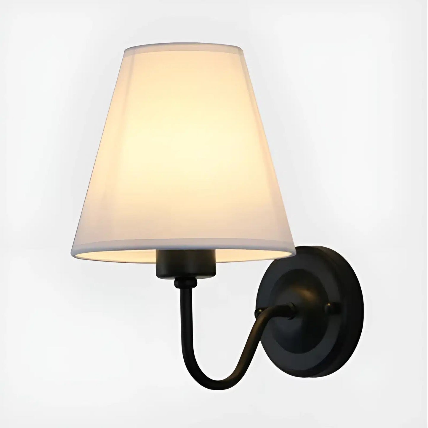 Applique Murale en Tissu Nordique – Luminaire Rétro Élégant - Luminenza - Noir