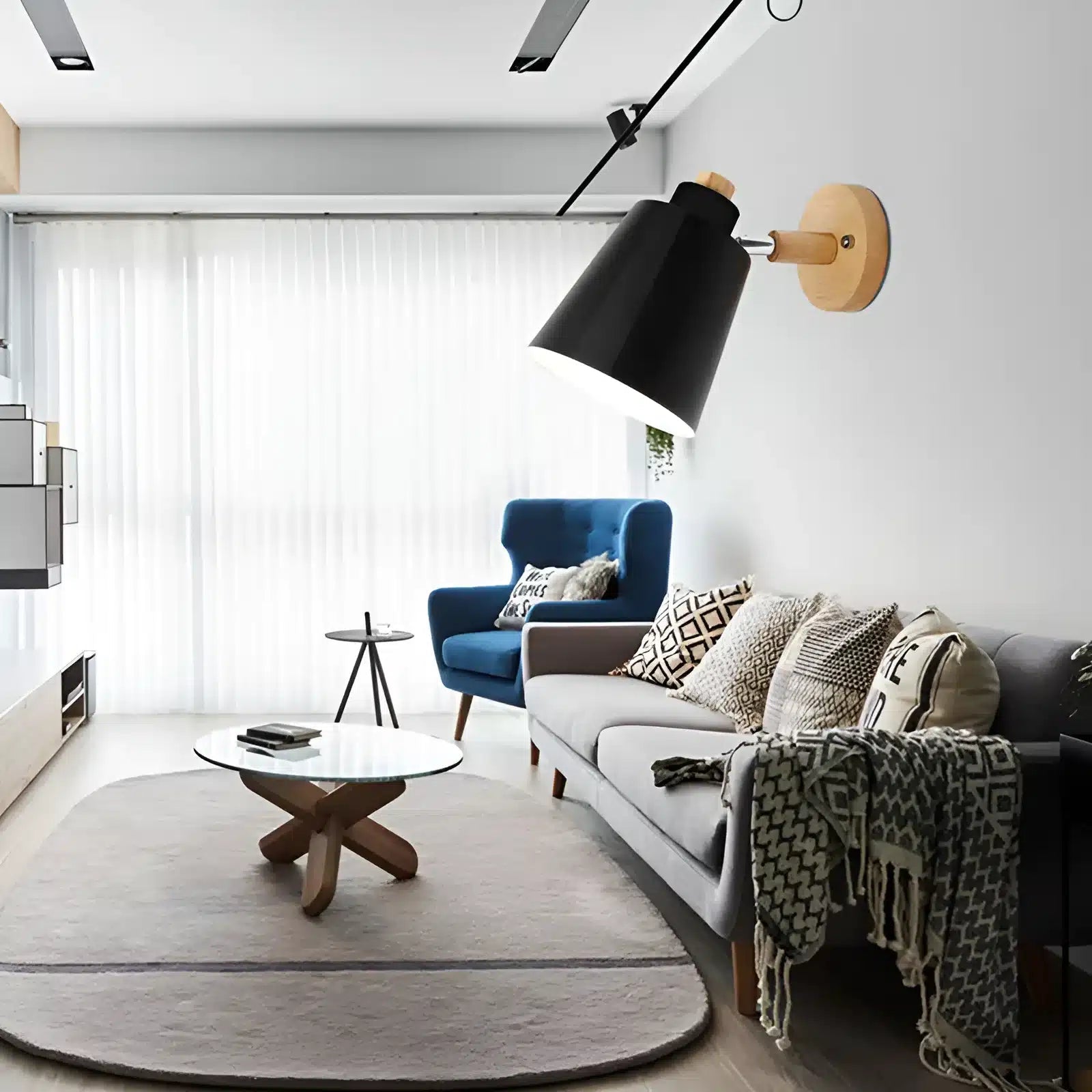 Applique murale forme conique pour chambre - Luminenza - Blanc