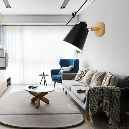 Applique murale forme conique pour chambre - Luminenza - Blanc