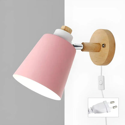 Applique murale forme conique pour chambre - Luminenza - Rose pale