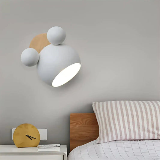 Applique murale forme ourson pour chambre d'enfant - Luminenza - Blanc