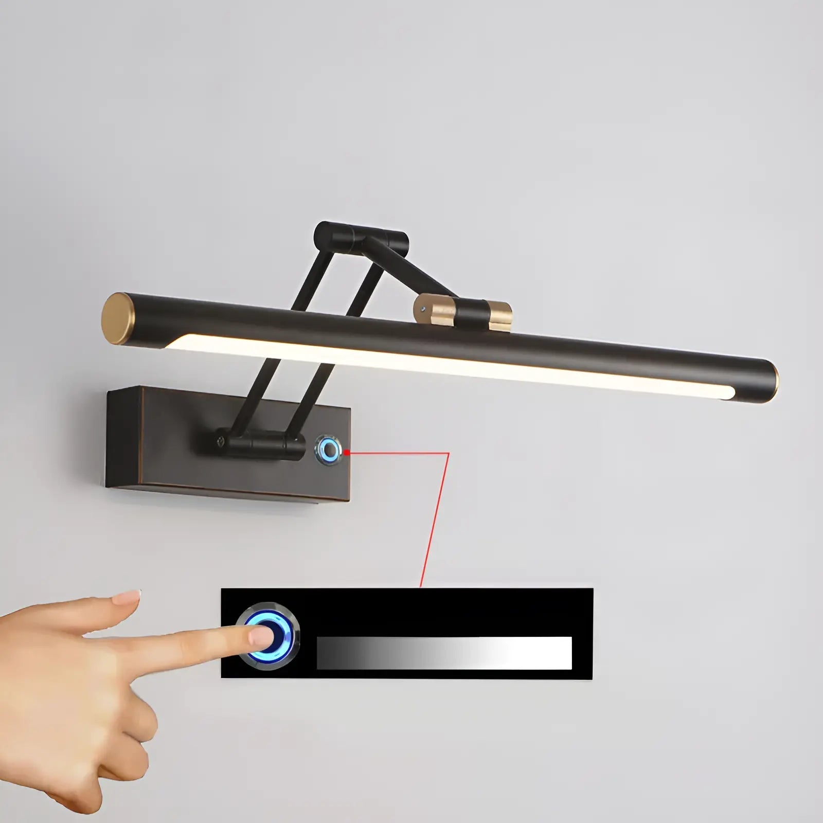 Applique murale LED avec design moderne - Luminenza - Noir