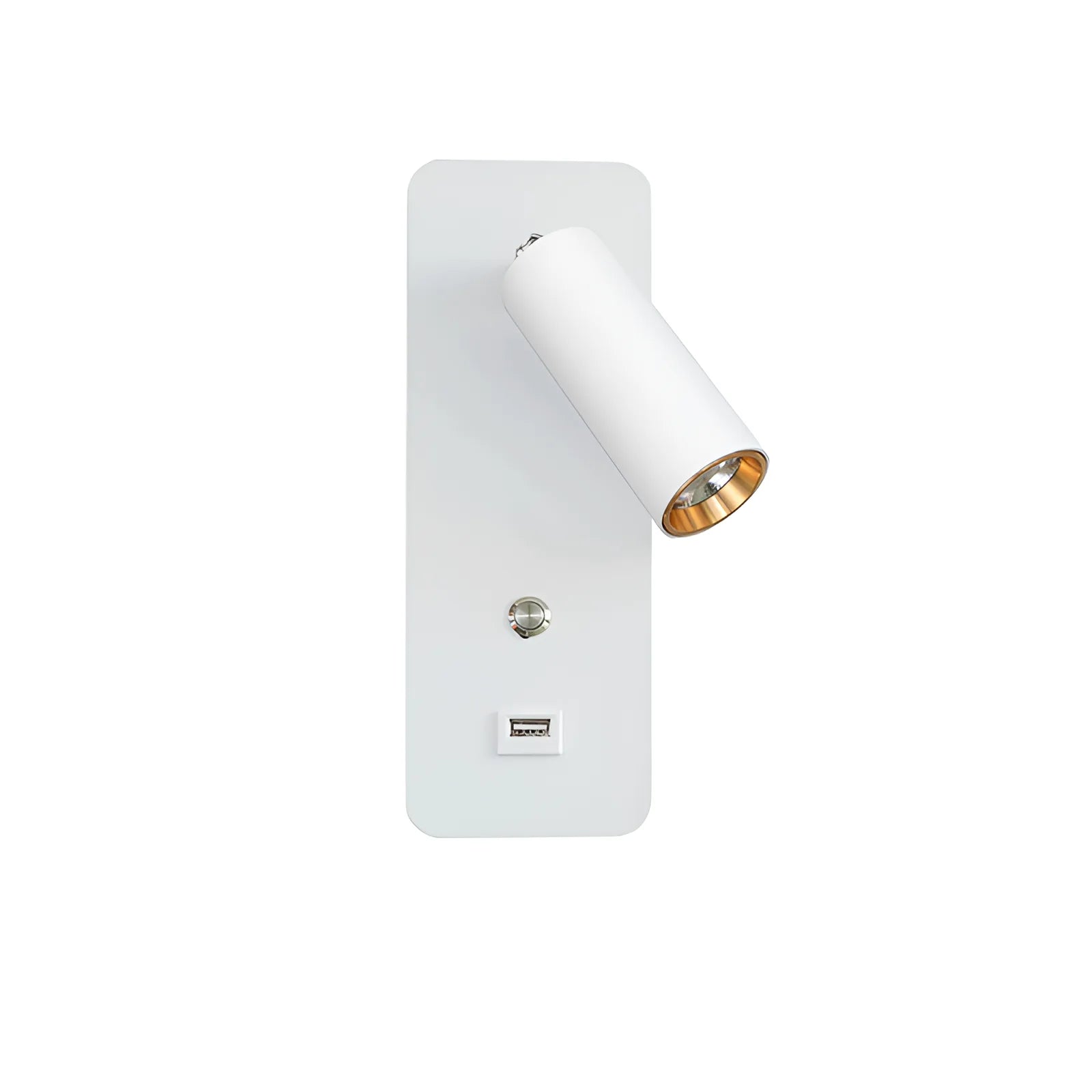 Applique murale LED avec interrupteur en forme de pilier pour chambre - Luminenza - Blanc