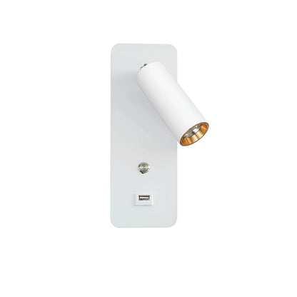 Applique murale LED avec interrupteur en forme de pilier pour chambre - Luminenza - Blanc