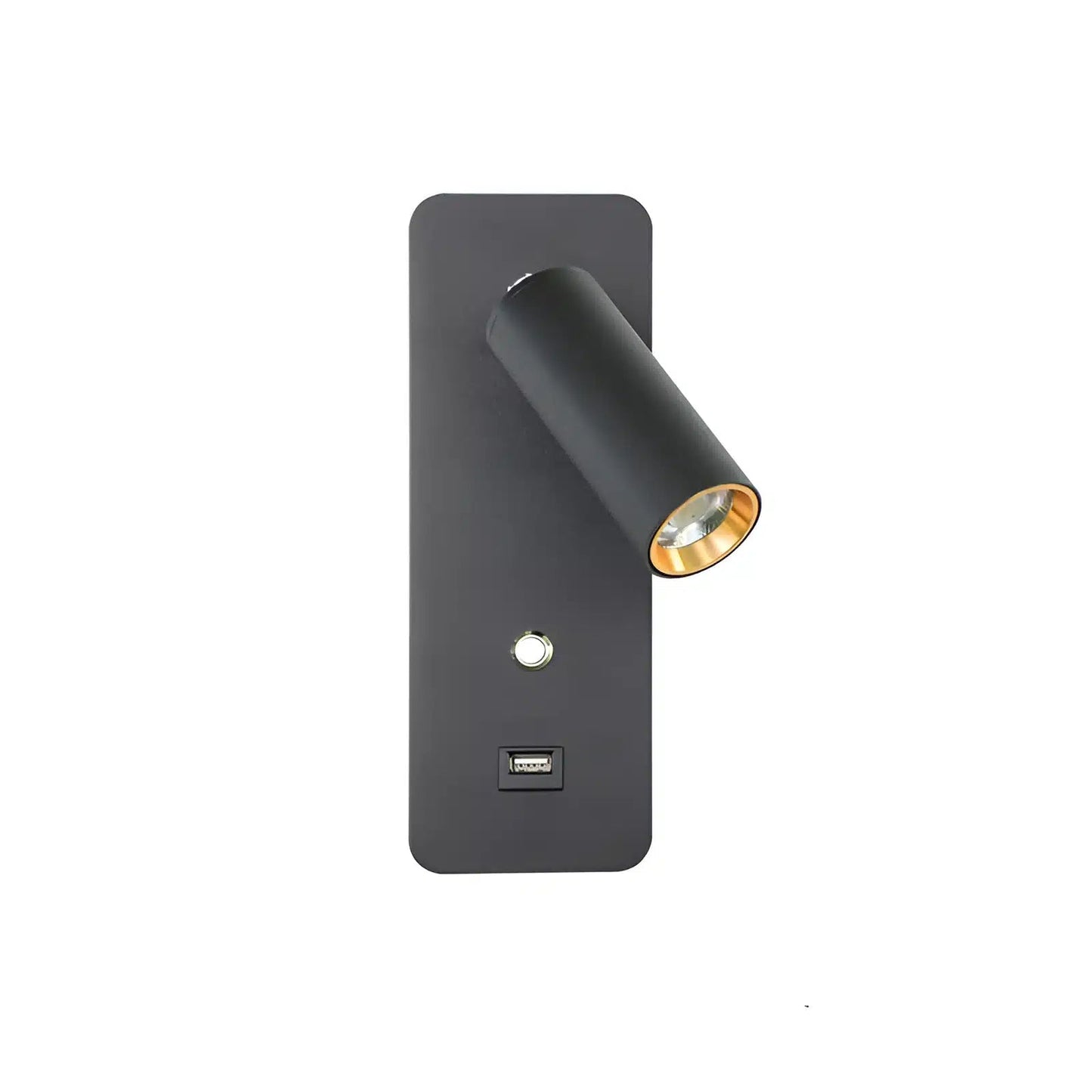 Applique murale LED avec interrupteur en forme de pilier pour chambre - Luminenza - Noir